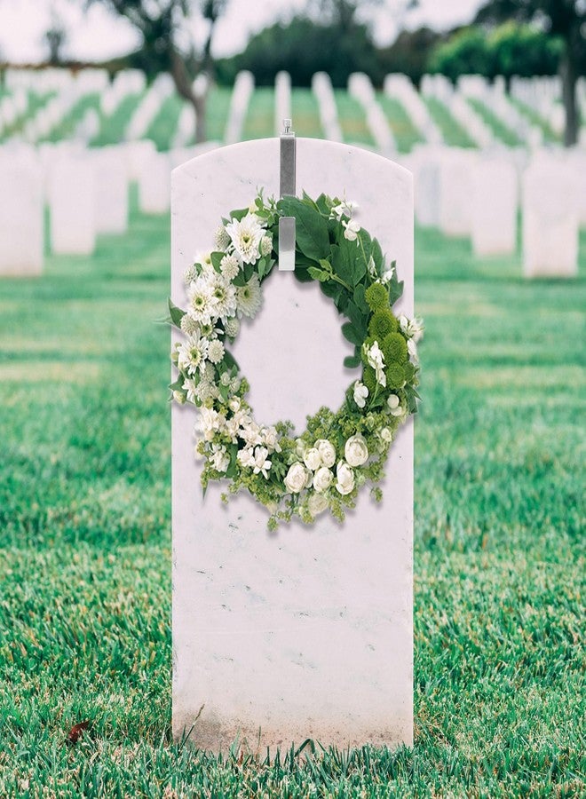 AQKILO Adjustable Cemetery Wreath Hangers with Protective Pads for Headstones - Fits 6-11 Inch Tombstones, Christmas、Easter、Memorial Day Grave Decor Wreath Holders, Width Adjustable Design - 2 Pack - Image 4